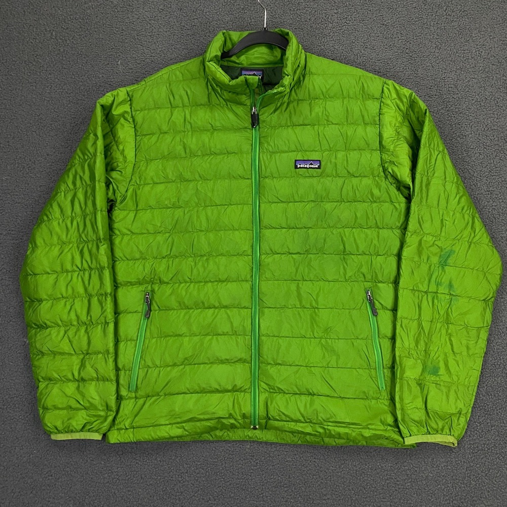 Patagonia Down Sweater Jacket Mens Medium Apple Green Insulated Puffer Coat